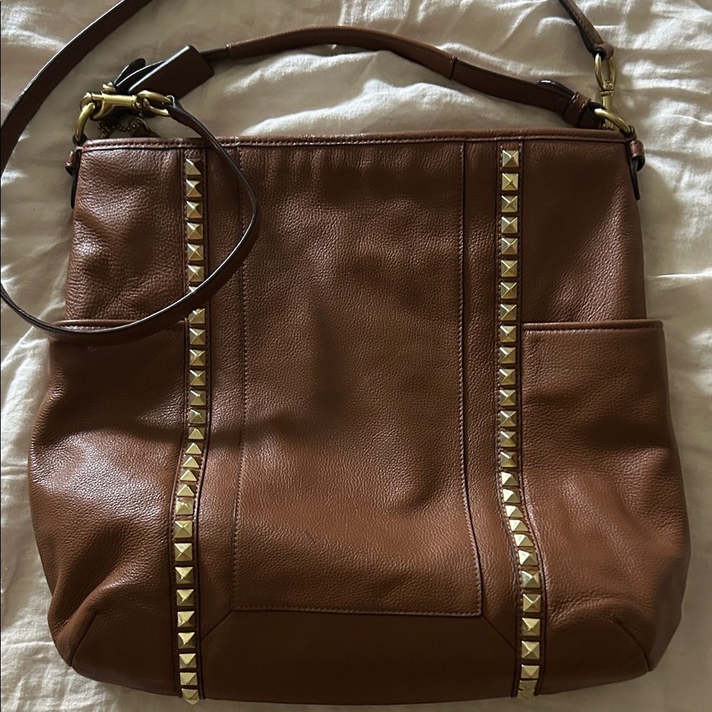 Park Leather Pyramid Studded Hobo - EUC Like New!!